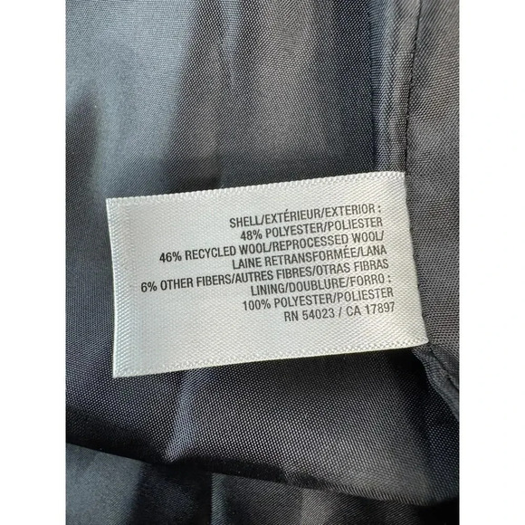 Old Navy Women’s Wool Blend Leopard Pea Coat Size M Peter Pan Collar Lined Retro - Picture 10 of 11